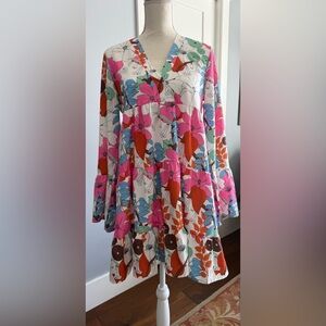 Floral V-Neck Women's Dress
